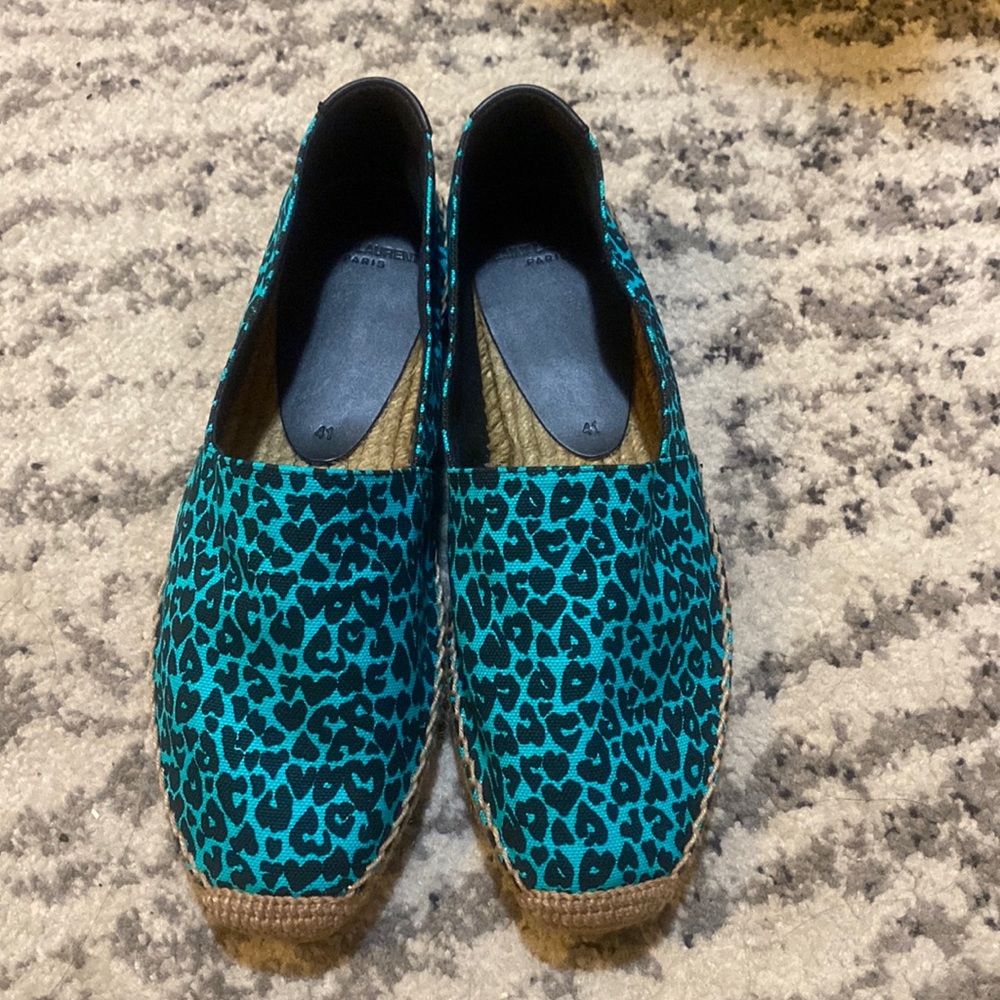 Saint Laurent Espadrille Slip On Signature Flats - Picture 2 of 8